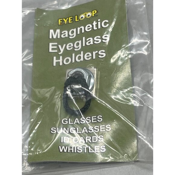 Eye loop magnetic eyeglass holders silver gray strong magnet slide off READ NEW - Picture 5 of 8